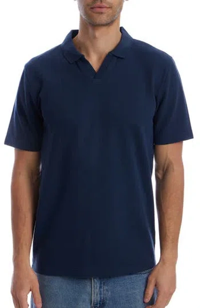 Px Short Sleeve Johnny Collar Polo In Blue