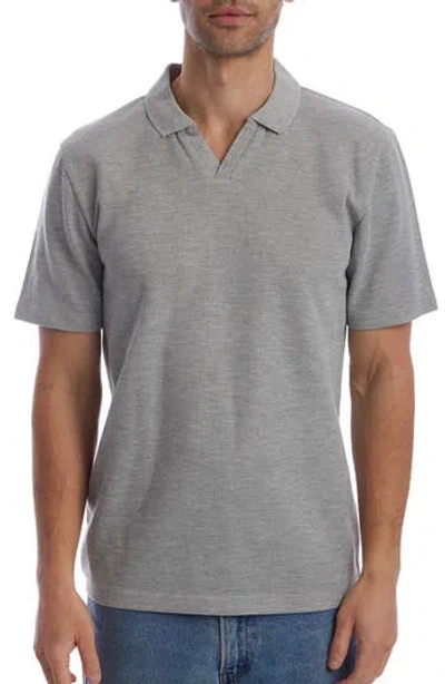 Px Short Sleeve Johnny Collar Polo In Gray
