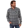 Px Terrell Flannel Shirt In Navy In Blue