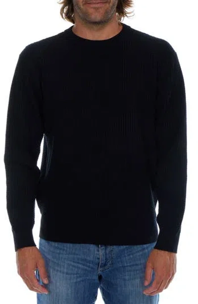 Px Textured Cotton Sweater In Black