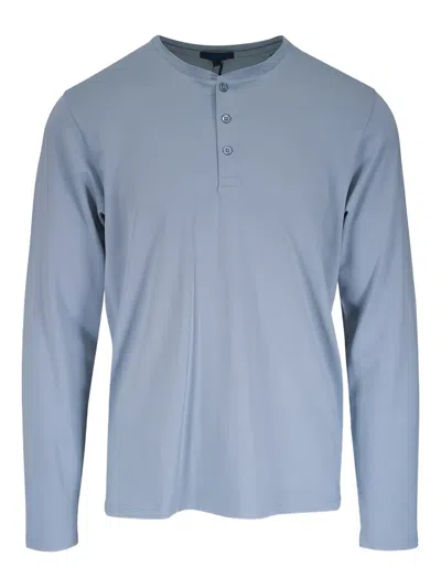 Pya Button Long-sleeve T-shirt In Blue