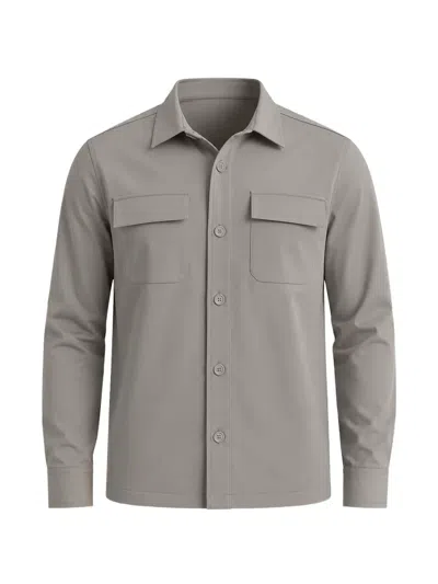 Pya Button-up Pocket-details Shirt In Gray