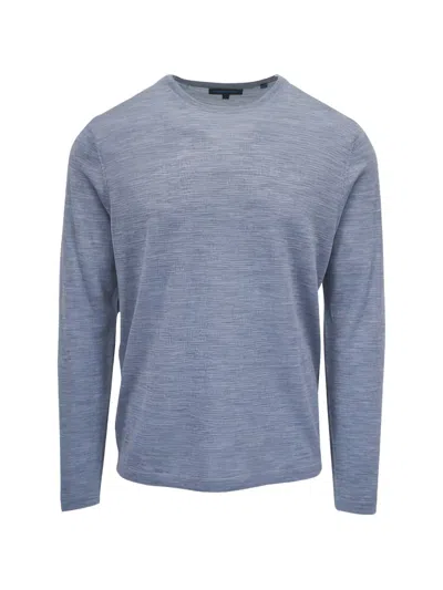 Pya Textured Crew Neck Knitwear In Blue