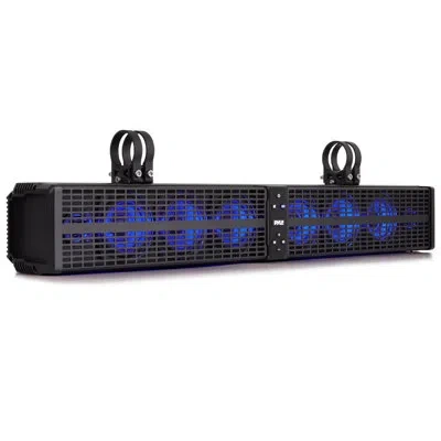 Pyle 32" Powered Atv/utv Soundbar System, 200w Bluetooth Speakers With Built-in Amplifier, Waterproof And In Black