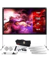 Pyle 56in Stainless Steel Tube Projection Screen In Black