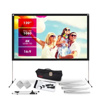 Pyle 80.31'' X 19.29'' Projector Screen In White