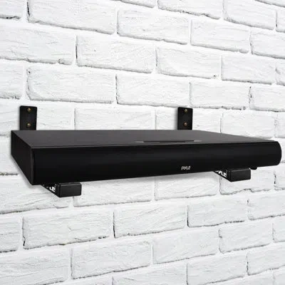 Pyle Bracket Stand Universal Wall Speaker Mount In Black