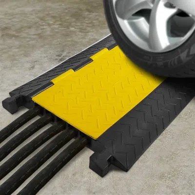Pyle Cable Protector Cover Ramp In Black;yellow
