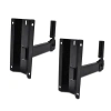 Pyle Dual Adjustable Bracket Stand Universal Wall Speaker Mount In Black