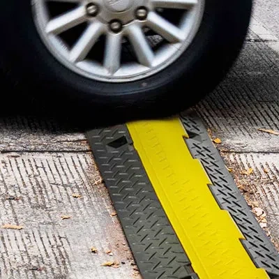 Pyle Floor Cable Cover In Black;yellow