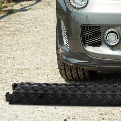 Pyle Floor Cord Concealer Cable Cover In Black