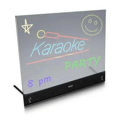 Pyle Free Standing Dry Erase Board In Black