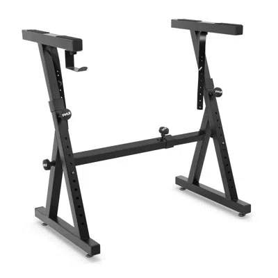 Pyle Heavy Duty Folding Keyboard Sturdy Reinforced Z Design Digital Stand In Black