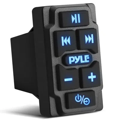 Pyle Rocker Switch Wireless Bt Audio Controller, Waterproof Rated Marine Receiver Remote Control For Car, In Black