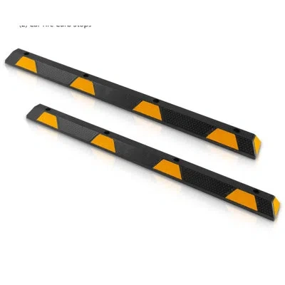 Pyle Rubber 71.5'' L Threshold Ramp 2 Pieces In Matte Black;yellow