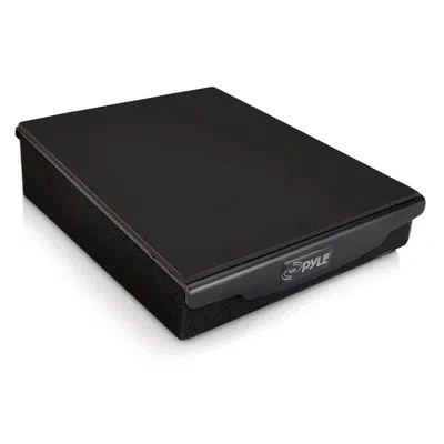 Pyle Sound Dampening Universal Speaker Riser In Black