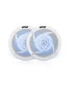 Pyle Waterproof Rated Marine Speakers With Built-in Led Lights In White