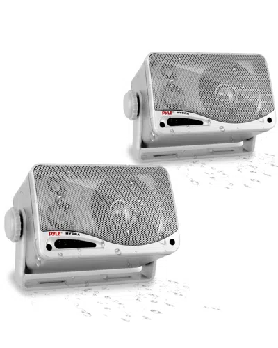 Pyle Weather Proof Mini Box Speaker System In Gray