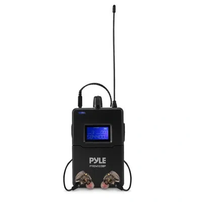 Pyle Wireless In-ear Monitor Bodypack Receiver – Iem In Ear Monitor System With Dual Driver Earphones, 22 In Black