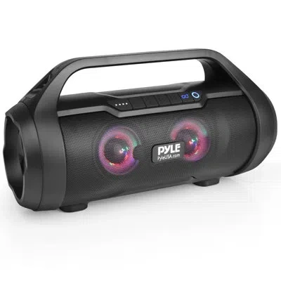 Pyle Wireless Portable Bluetooth Boombox Speaker - 40w Max 2.0ch Rechargeable Boom Box Speaker Portable B In Black