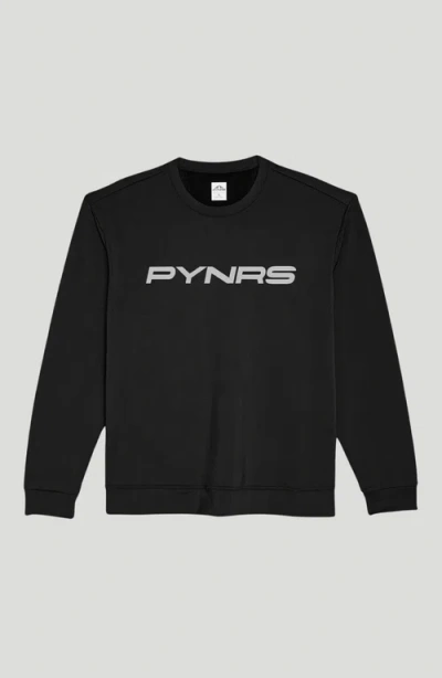 Pynrs Performance Streetwear Draper Running Sweatshirt Original Logo In Black