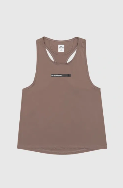 Pynrs Performance Streetwear Ronan Racerback Tank In Deep Taupe