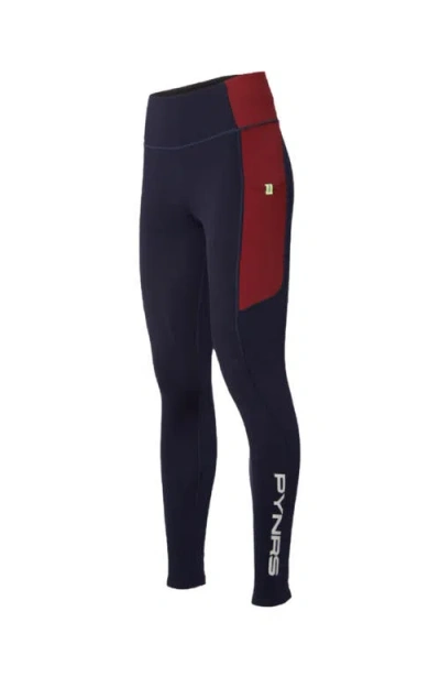 Pynrs Performance Streetwear Talbot Running Tight In Navy/maroon