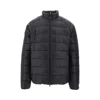 Pyrenex High Neck Padded Down Jacket With Quilted Texture In Black