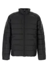 Pyrenex High Neck Padded Down Jacket With Quilted Texture In Black