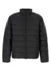 Pyrenex High Neck Padded Down Jacket With Quilted Texture In Black