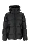Pyrenex Hooded Quilted Down Jacket In Black