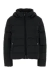 Pyrenex Hooded Long Sleeve Quilted Down Jacket In Black