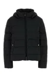 Pyrenex Hooded Long Sleeve Quilted Down Jacket In Black
