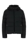Pyrenex Hooded Long Sleeve Quilted Down Jacket In Black