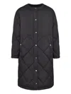 Pyrenex Blossom Quilted Coat In Black