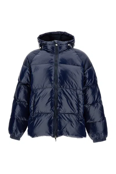 Pyrenex Blue Insulated Quilted Down Bomber Jacket