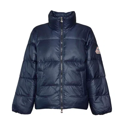 Pyrenex Blue Matte Nylon Shift Puffer Jacket In Black