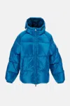 Pyrenex Hooded Cotton Jacket In Blue