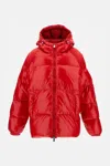 Pyrenex Sten Quilted Hooded Jacket And Cuffs In Red