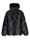 Pyrenex Drawstring-hood Logo-patch Jacket In Black