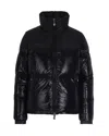 Pyrenex Fitted Puffer Jacket With Shiny Nylon Finish In Black