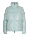 Pyrenex Fitted Shiny Nylon Puffer Jacket With Contrast Back Yoke In Multi