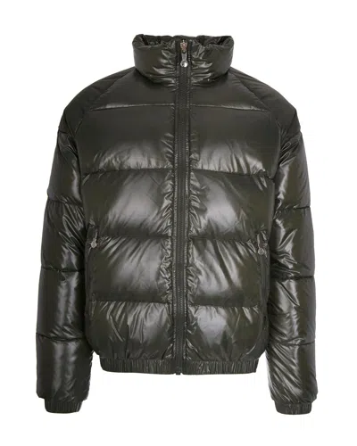 Pyrenex Glossy Nylon Padded Bomber Jacket In Black