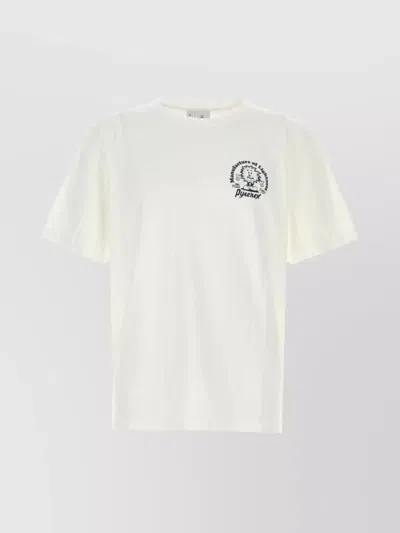 Pyrenex Graphic Print Stretch Cotton T-shirt In White
