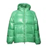 Pyrenex Green Nylon Sten Shiny Puffer Jacket With Hood In Green