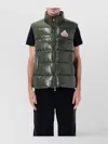 Pyrenex High Collar Sleeveless Puffer Jacket In Green