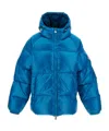 Pyrenex Hooded Cotton Jacket In Blue