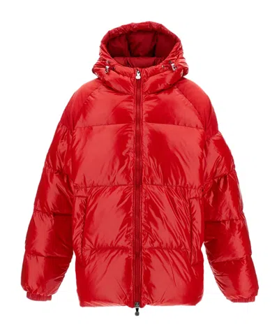 Pyrenex Hooded Cotton-padded Jacket In Red
