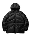 Pyrenex Men S Nitty Gritty Stellar Hooded Technical Down Jacket In Black