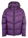Pyrenex Hooded Padded Coat In Purple